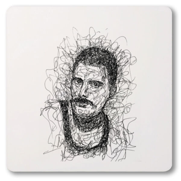 Freddie Scribbles - Acrylic Coaster Thumbnail